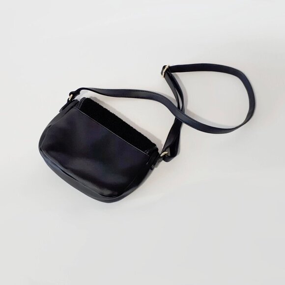 NWT Juicy Couture black faux leather & faux shearling satchel bag - Picture 4 of 6